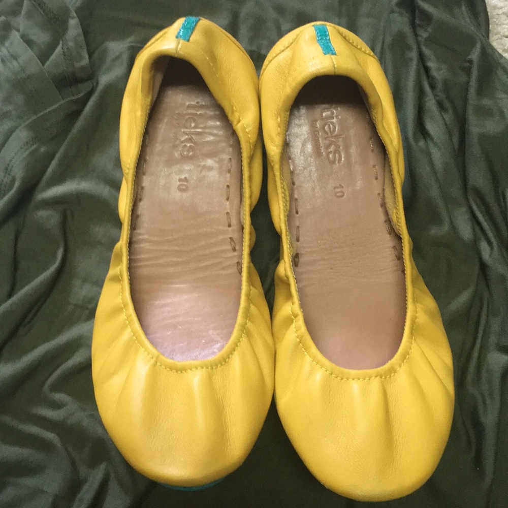 Tieks Mustard Yellow, size 10
